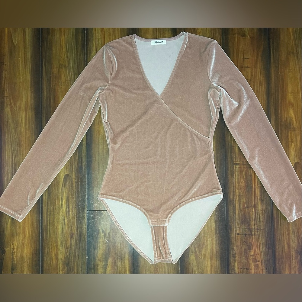 Madewell Dusty Pink Wrap Bodysuit